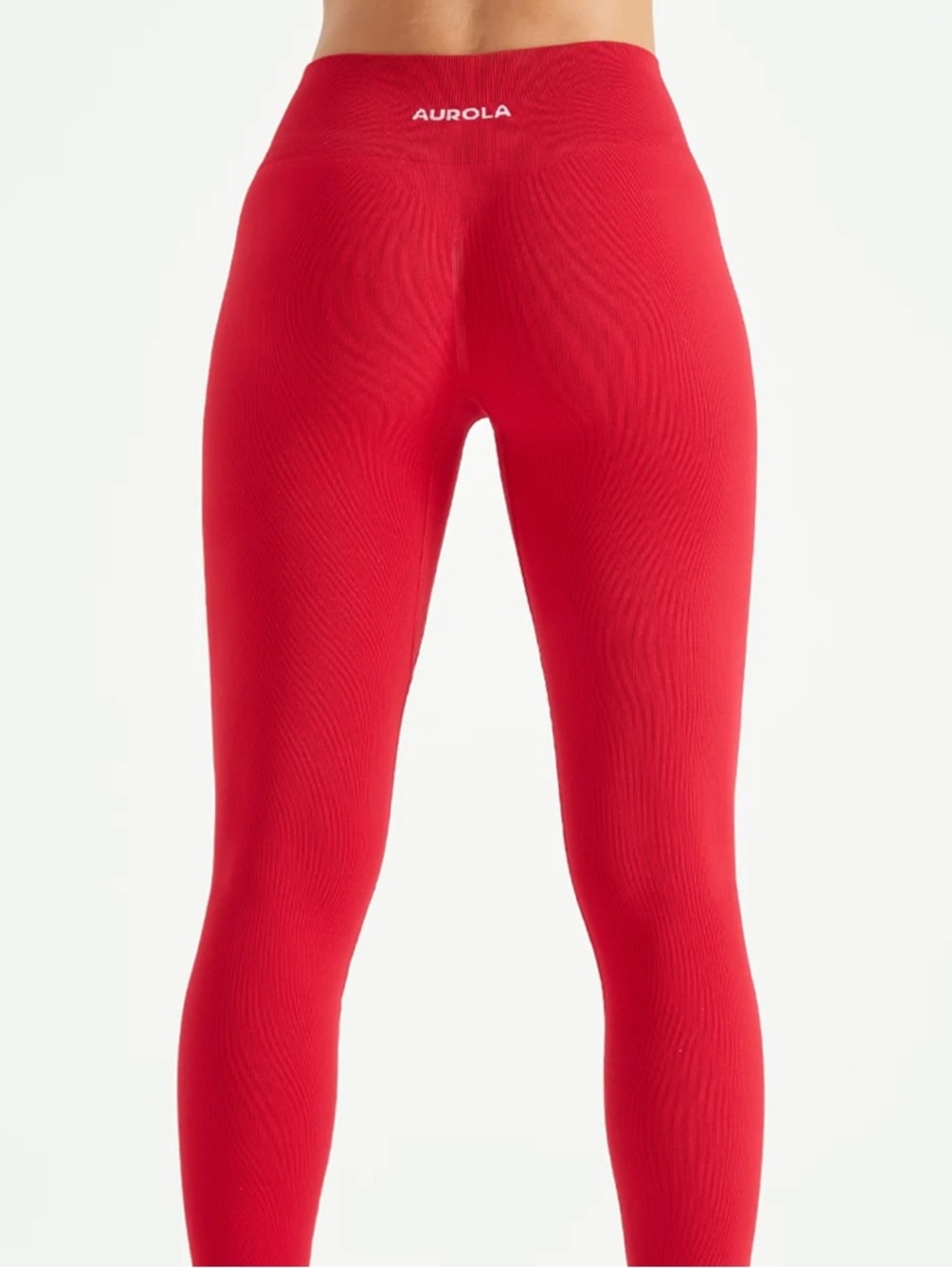 Aurola High-Waist Seamless Red Leggings